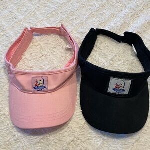 NDA Pink and Black Visor Set with Velcro closings.